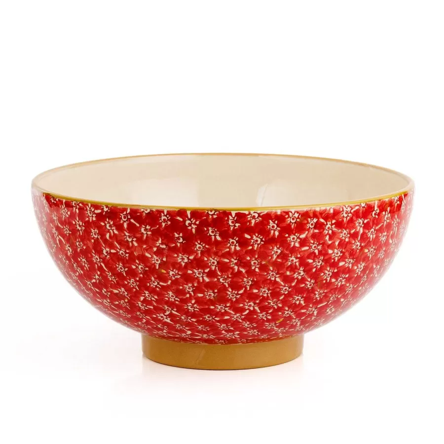 New In<Nicholas Mosse Salad Bowl Red Lawn
