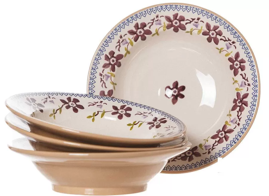 Clematis<Nicholas Mosse Set Of 4 Pasta Bowls Clematis