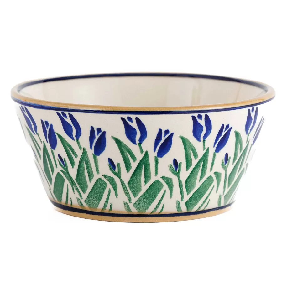 New In<Nicholas Mosse Small Angled Bowl Blue Blooms