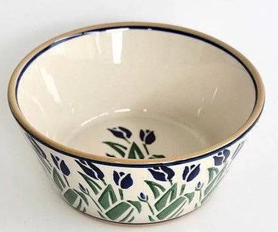 New In<Nicholas Mosse Small Angled Bowl Blue Blooms