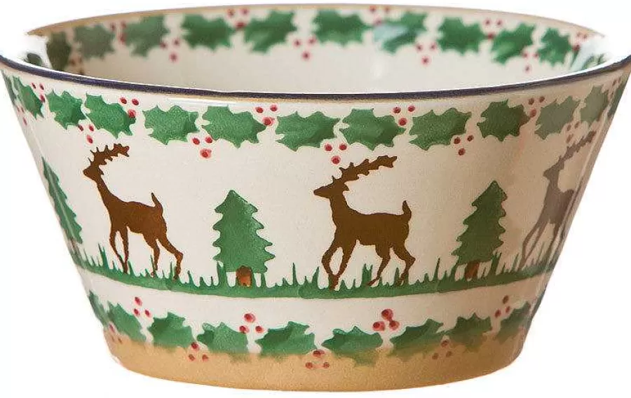 Bowls<Nicholas Mosse Small Angled Bowl Reindeer