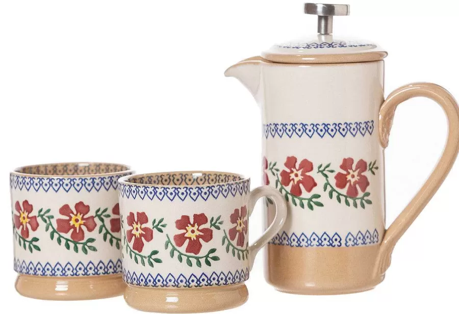 Coffee Addict'S Gifts<Nicholas Mosse Small Cafetiere & 2 Small Mugs Old Rose