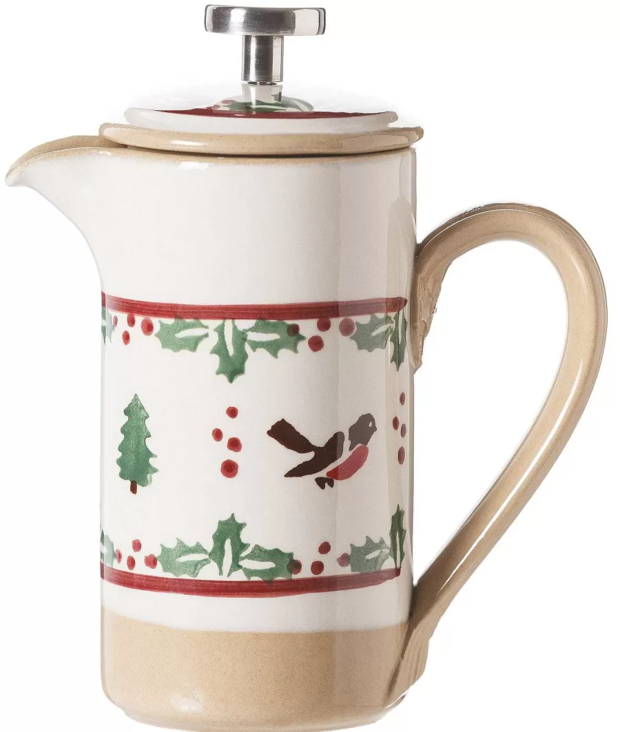 Serving<Nicholas Mosse Small Cafetiere Winter Robin