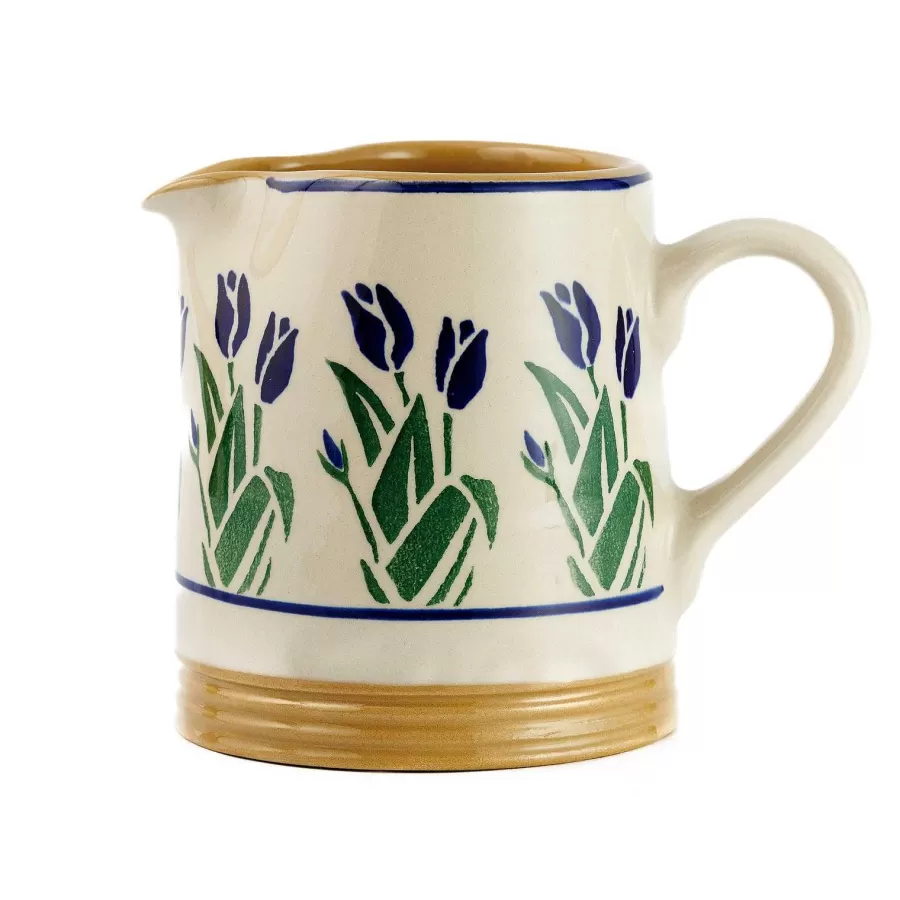 Jugs<Nicholas Mosse Small Cylinder Jug Blue Blooms