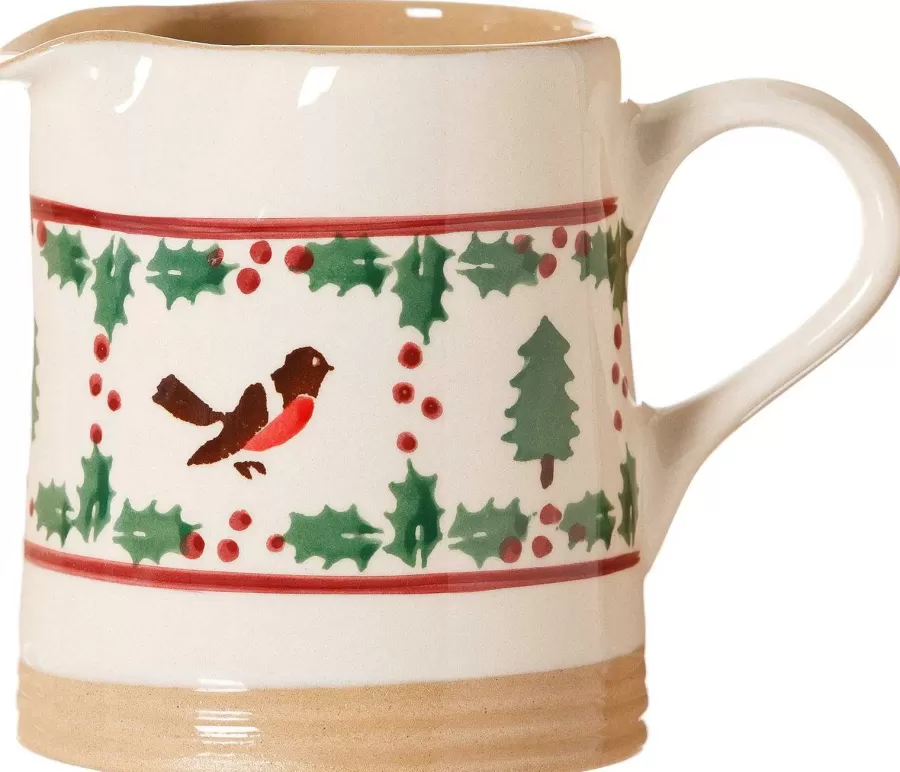 Winter Robin<Nicholas Mosse Small Cylinder Jug Winter Robin