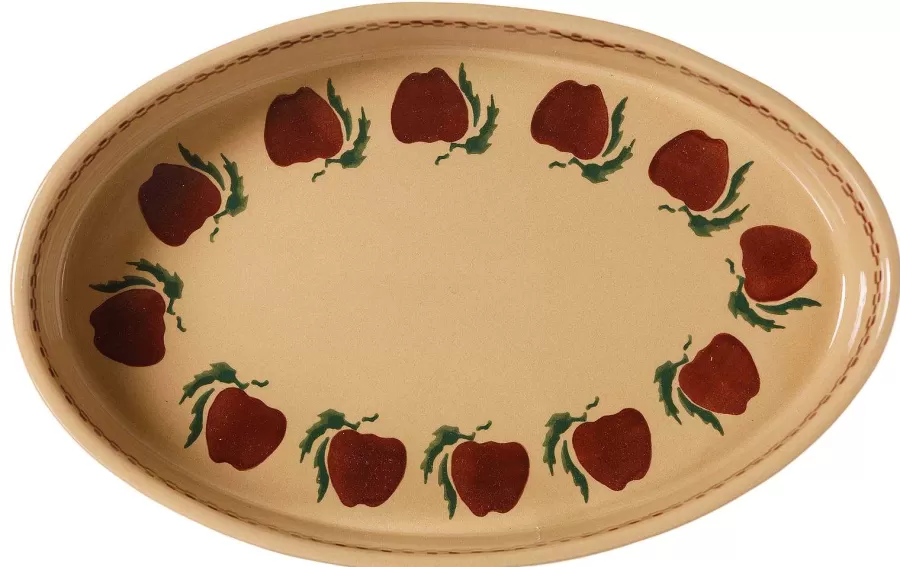 Oven Friendly Dishes<Nicholas Mosse Small Oval Oven Dish Apple