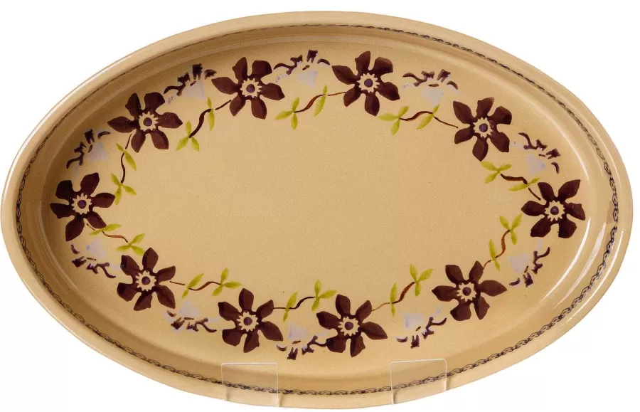 Oven Friendly Dishes<Nicholas Mosse Small Oval Oven Dish Clematis