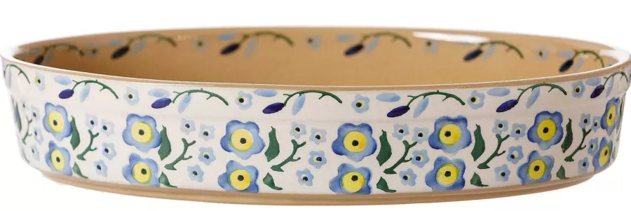 Oven Friendly Dishes<Nicholas Mosse Small Oval Oven Dish Forget Me Not