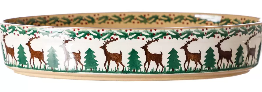 Reindeer<Nicholas Mosse Small Oval Oven Dish Reindeer