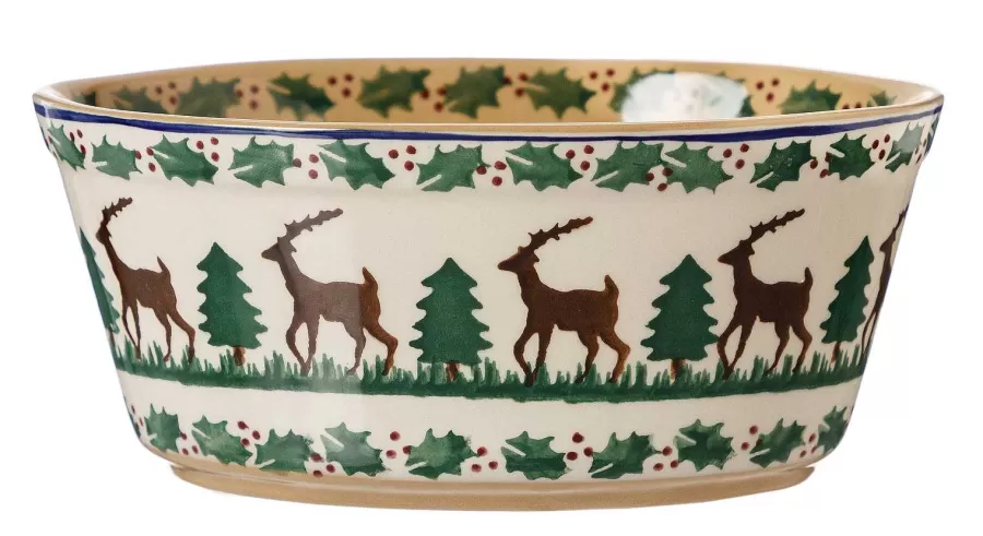 Reindeer<Nicholas Mosse Small Oval Pie Dish Reindeer
