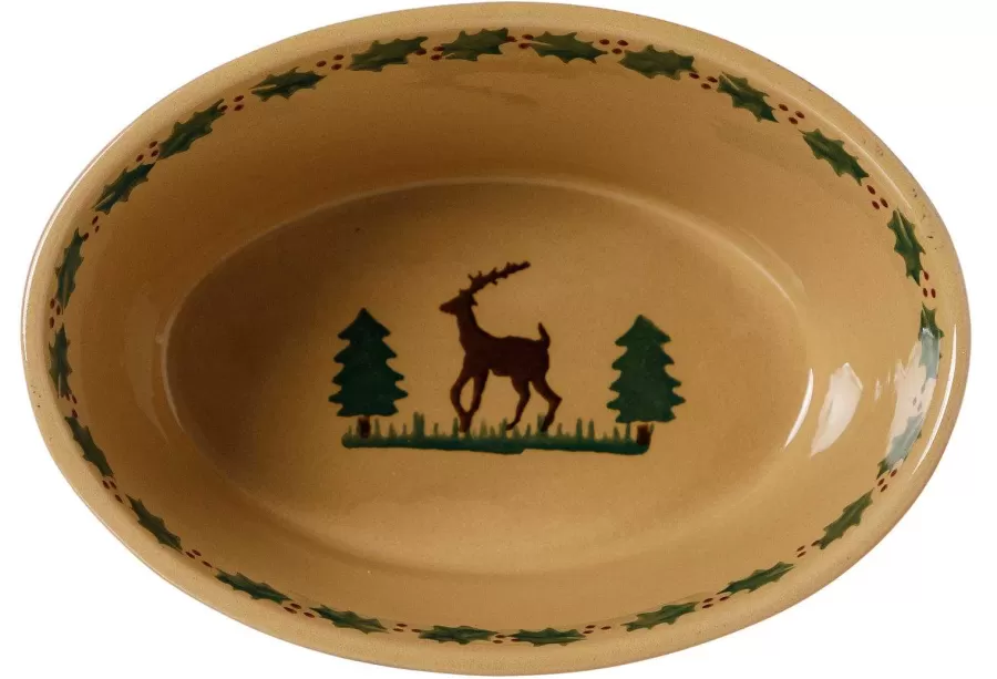 Reindeer<Nicholas Mosse Small Oval Pie Dish Reindeer
