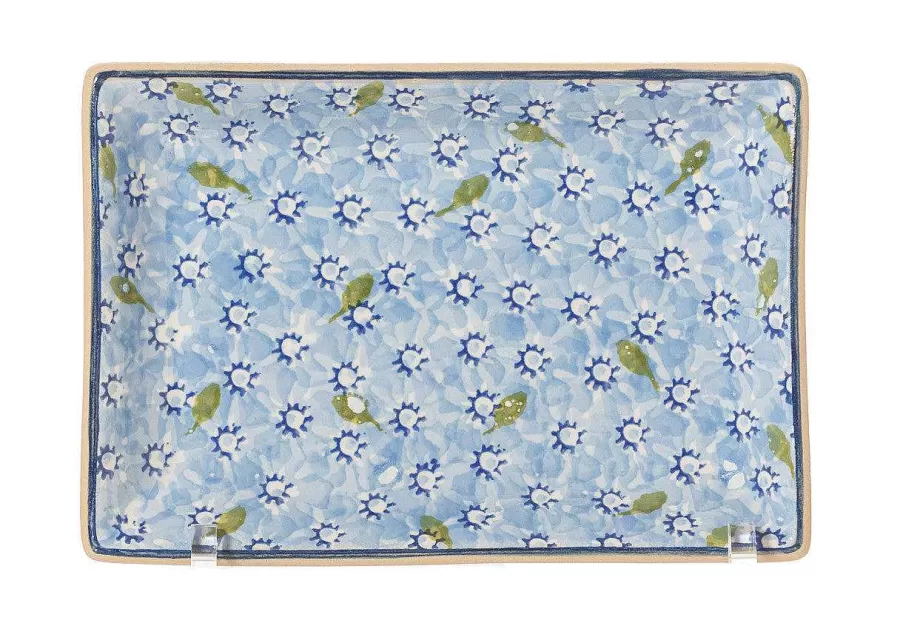 Lawn<Nicholas Mosse Small Rectangle Plate Lawn Light Blue