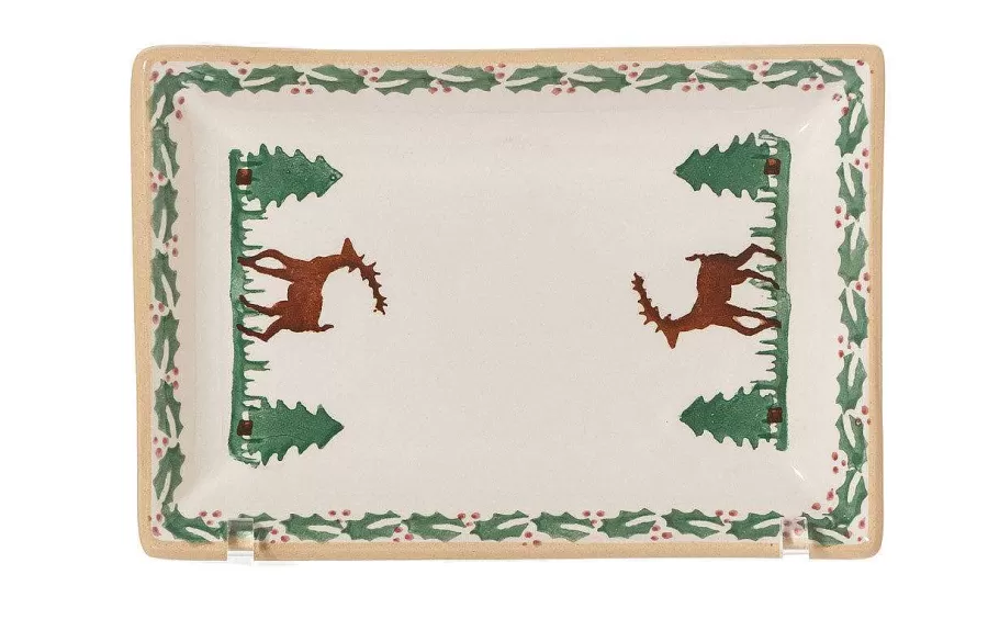 Reindeer<Nicholas Mosse Small Rectangle Plate Reindeer