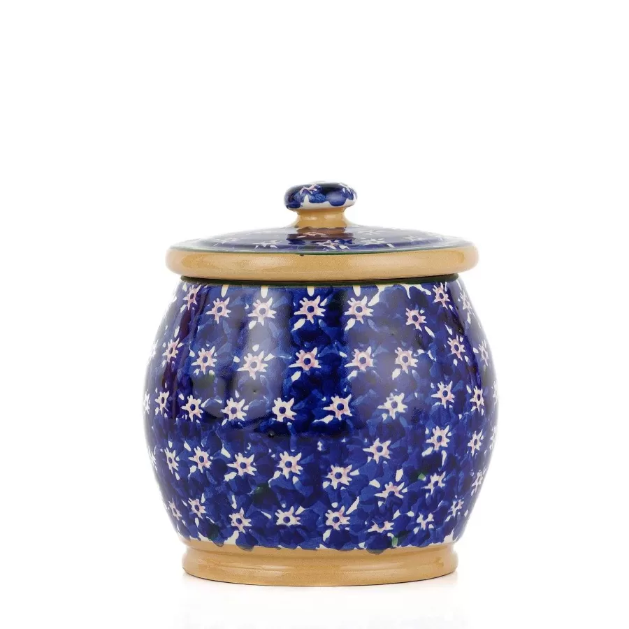 Lawn<Nicholas Mosse Small Round Lidded Jar Dark Blue Lawn