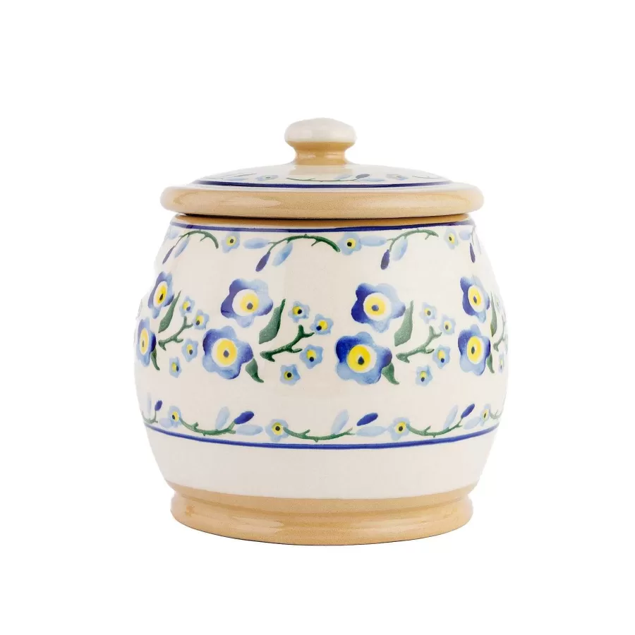 Bathroom Accessories<Nicholas Mosse Small Round Lidded Jar Forget Me Not