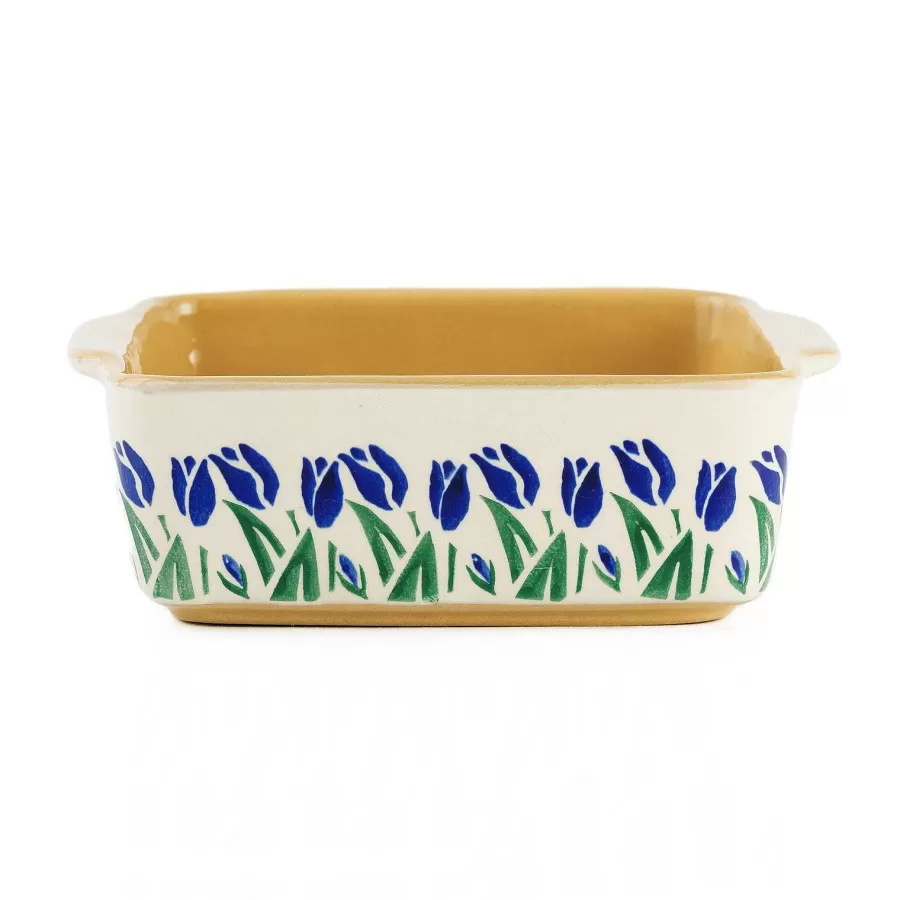 Special Event Gifts<Nicholas Mosse Small Square Oven Dish Blue Blooms