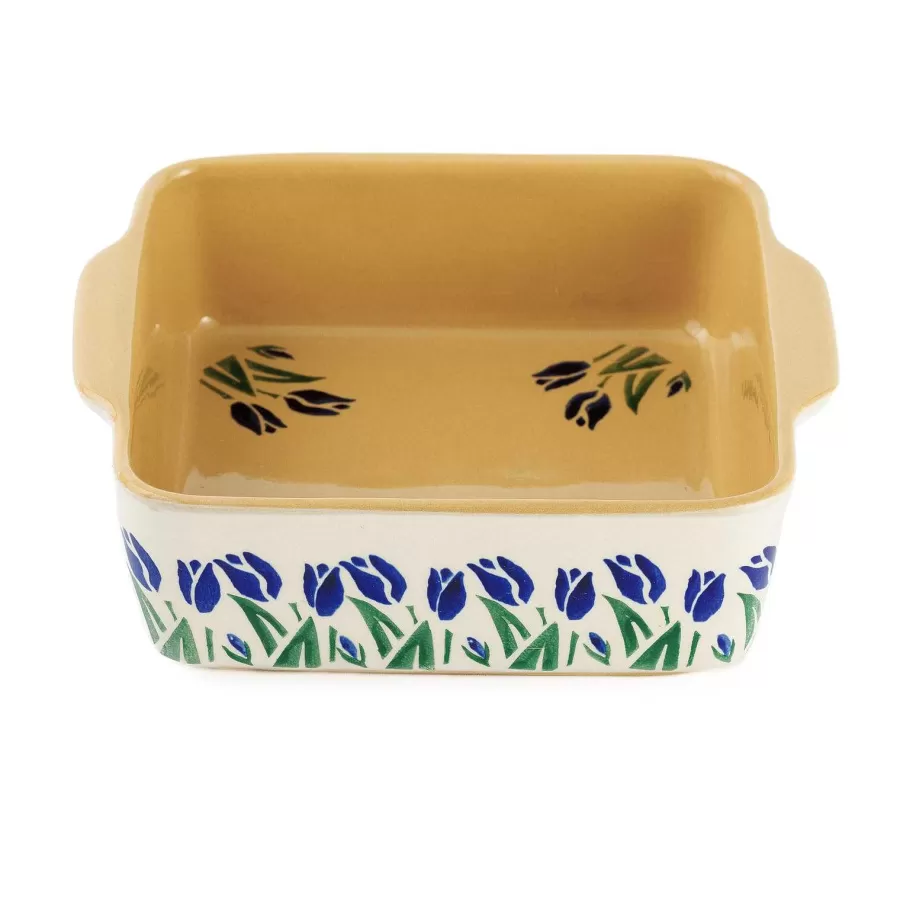 Special Event Gifts<Nicholas Mosse Small Square Oven Dish Blue Blooms
