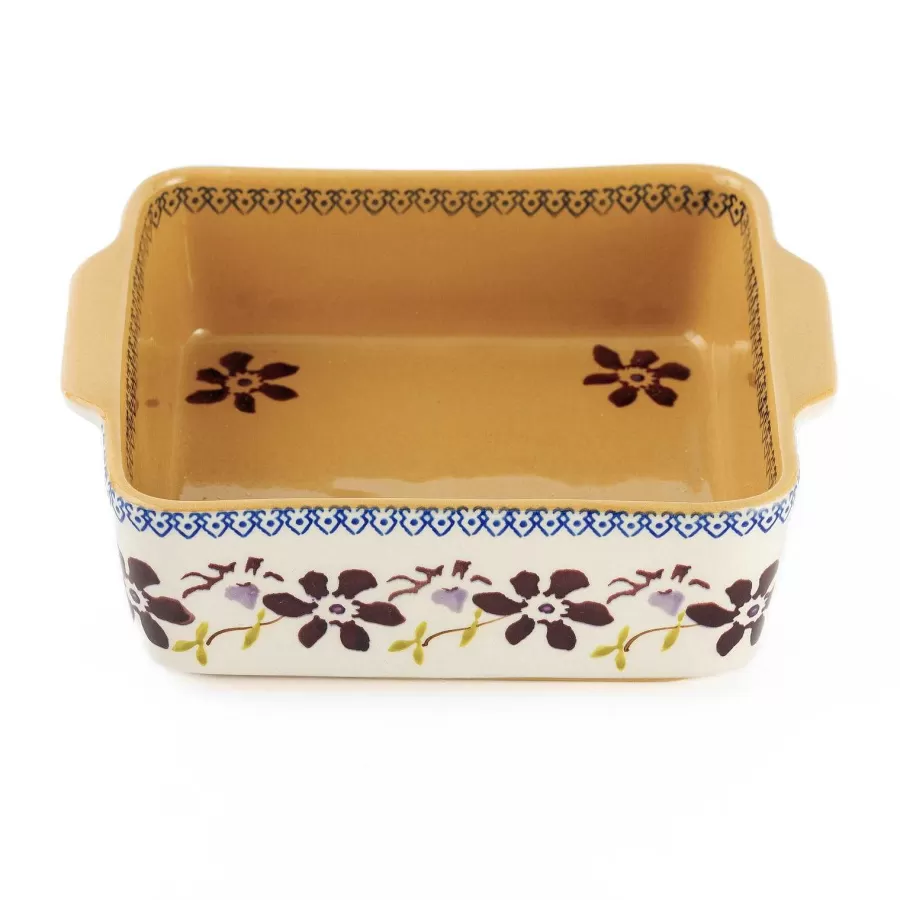 Oven Friendly Dishes<Nicholas Mosse Small Square Oven Dish Clematis