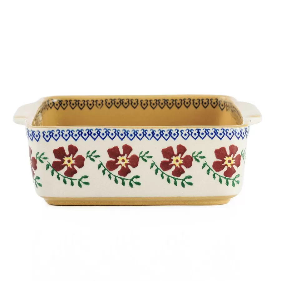 New In<Nicholas Mosse Small Square Oven Dish Old Rose