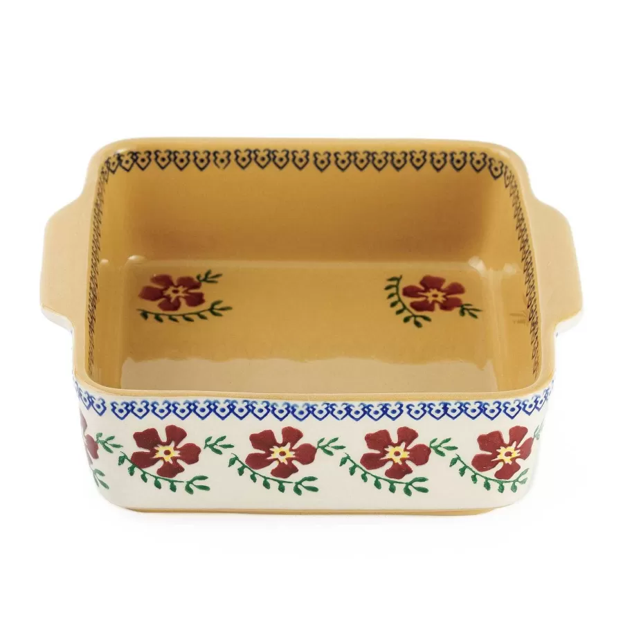 New In<Nicholas Mosse Small Square Oven Dish Old Rose