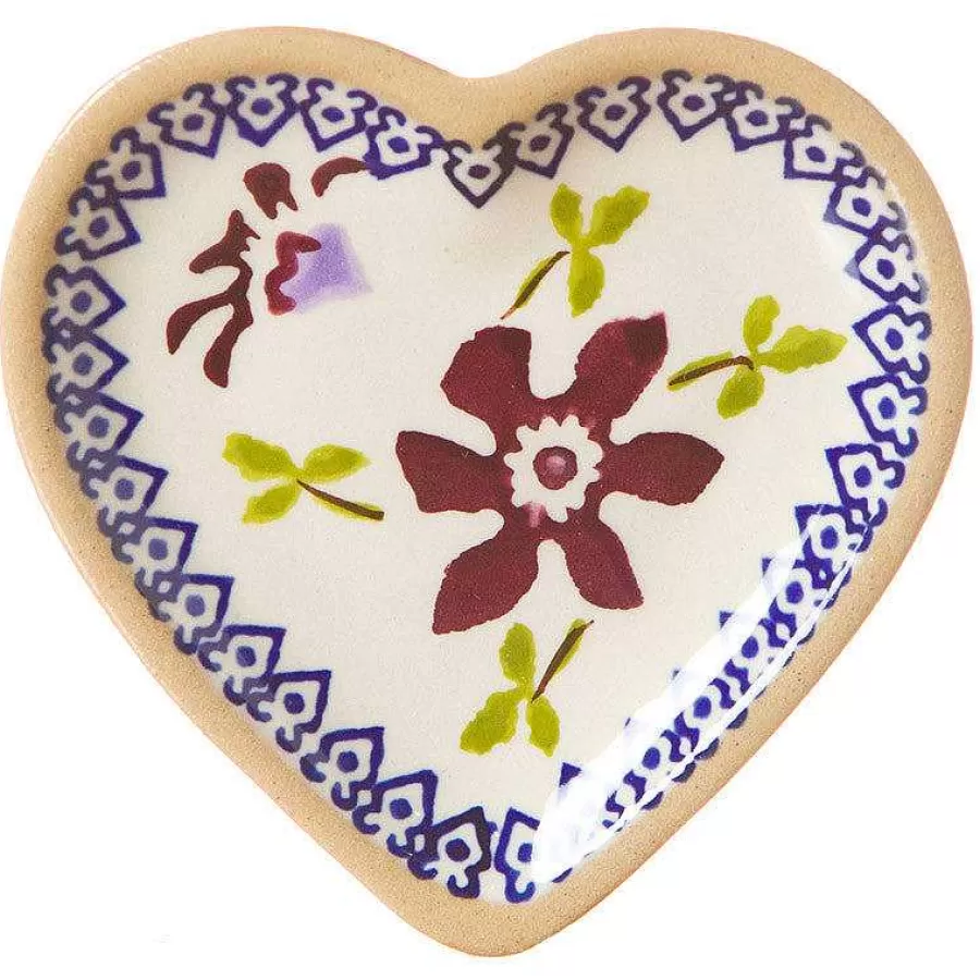 Children'S Gifts<Nicholas Mosse Tiny Heart Plate Clematis