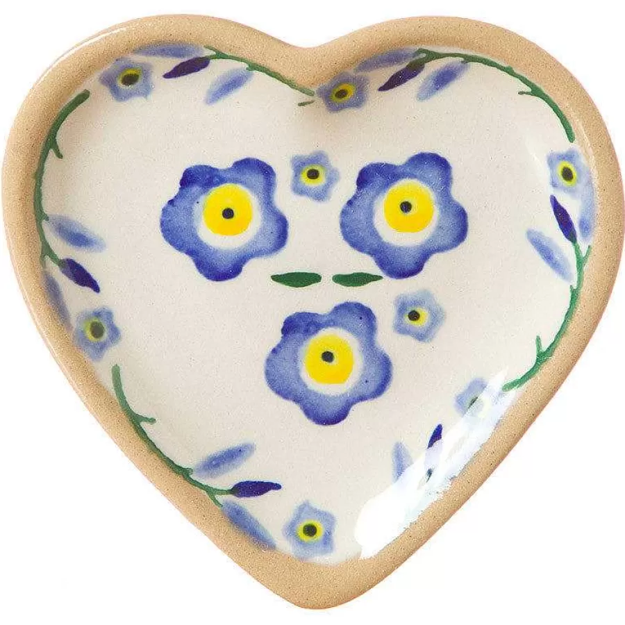 Valentine'S Day<Nicholas Mosse Tiny Heart Plate Forget Me Not