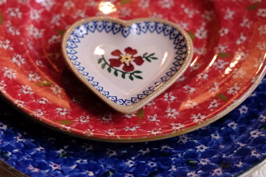 Old Rose<Nicholas Mosse Tiny Heart Plate Old Rose