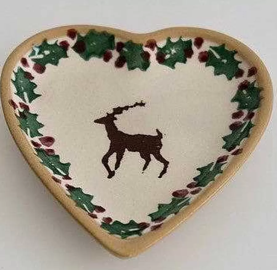 Reindeer<Nicholas Mosse Tiny Heart Plate Reindeer