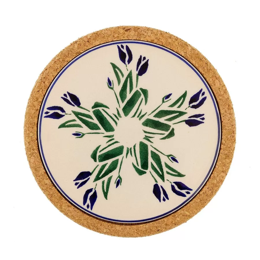 New In<Nicholas Mosse Trivet Round Blue Blooms
