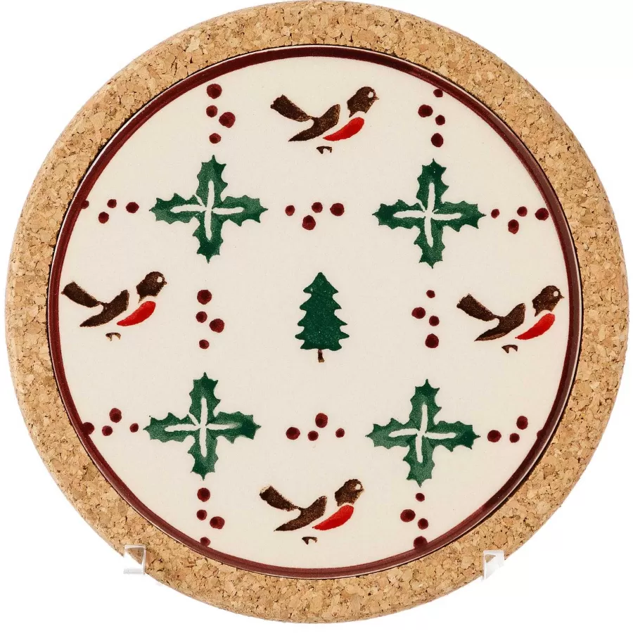 Winter Robin<Nicholas Mosse Trivet Round Winter Robin