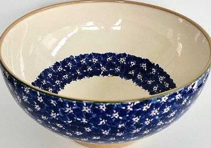 New In<Nicholas Mosse Vegetable Bowl Dark Blue Lawn